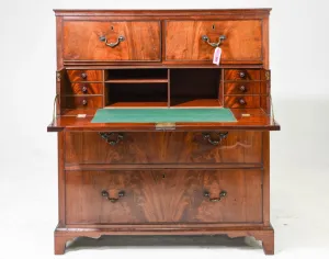 1890 British Mahogany Secretary Chest