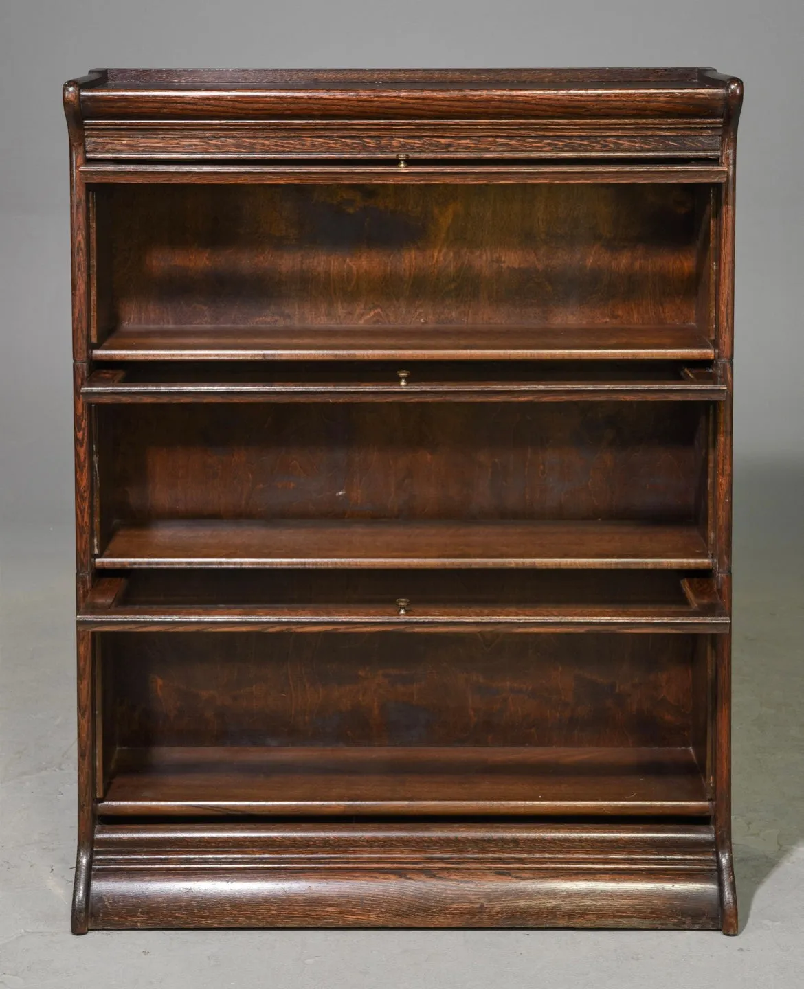 1920s British Oak Barrister Bookcase