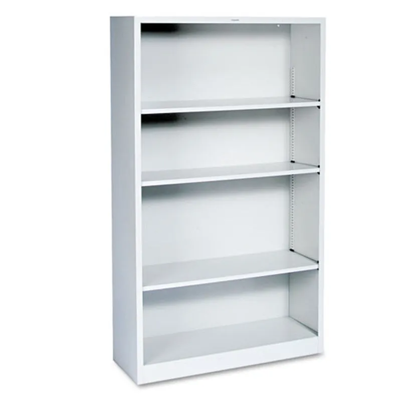 4-Shelf Metal Bookcase, 34 1/2"w x 12 5/8"d x 59"h