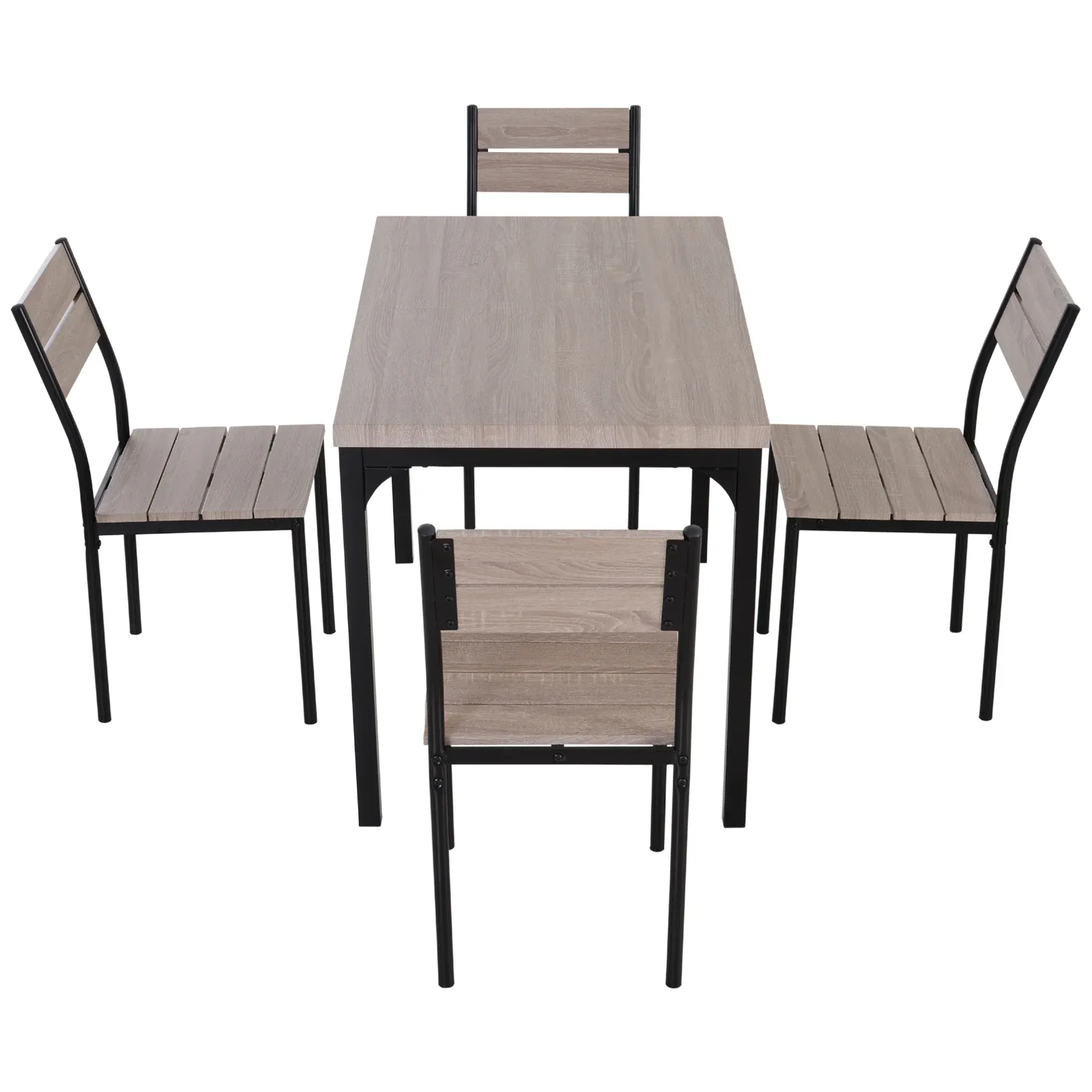 5pc Wooden Dining Set - White Pine Wood