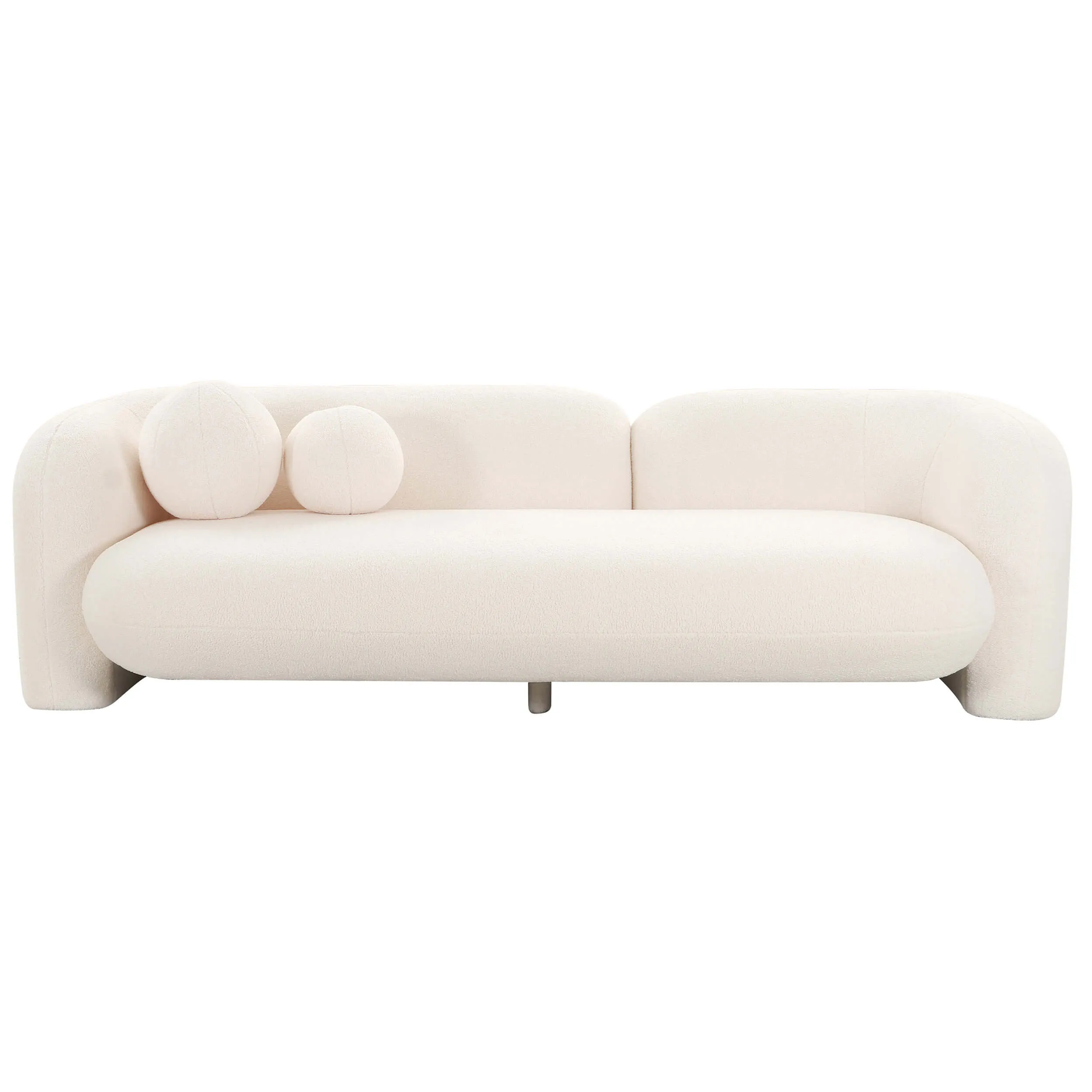 Amelie Faux Fur Sofa, Cream