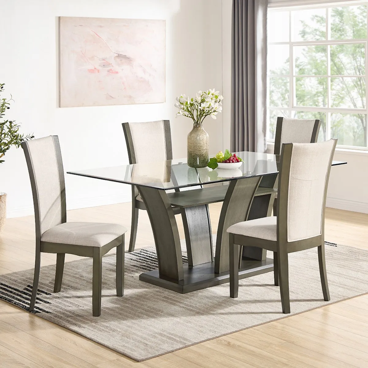 Aria Dining Set in Grey