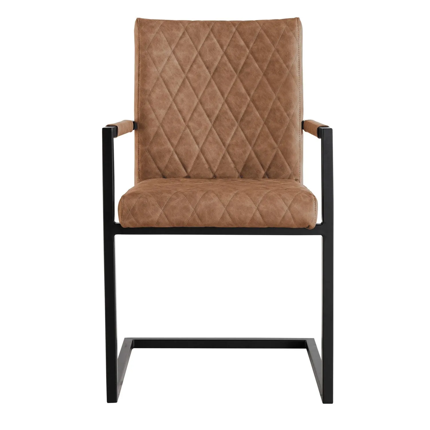 Ashley Upholstered Tan Carver Dining Chair