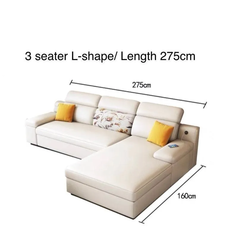 Bell Sectional L-shape Storage Sofa Bed