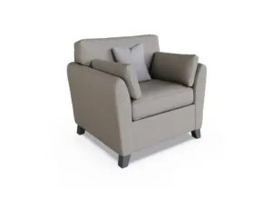 Cantrell Grey Armchair W/Optional Stool