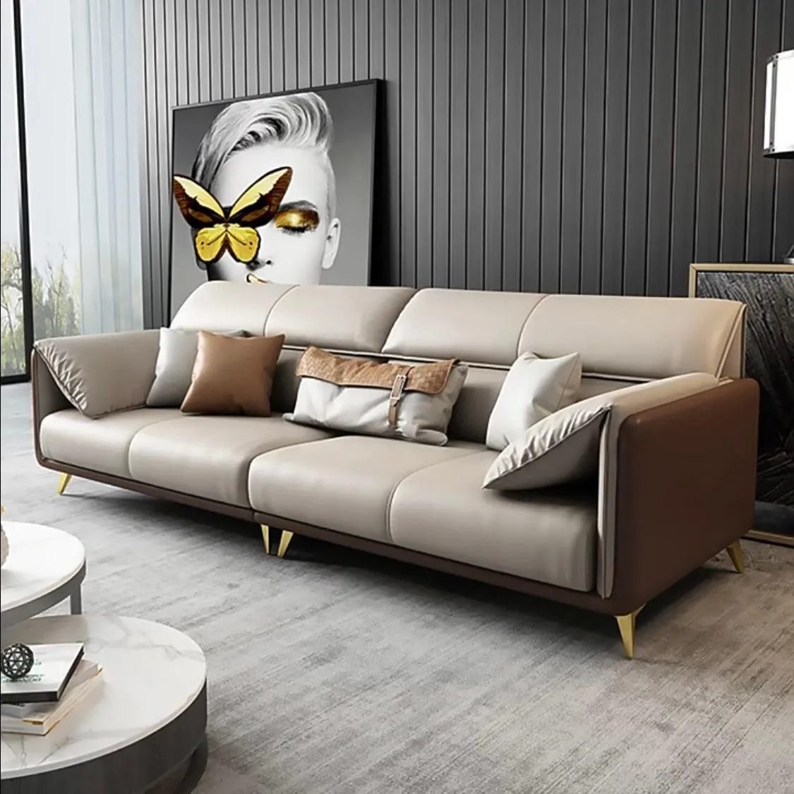 Caston Sectional Leather Sofa