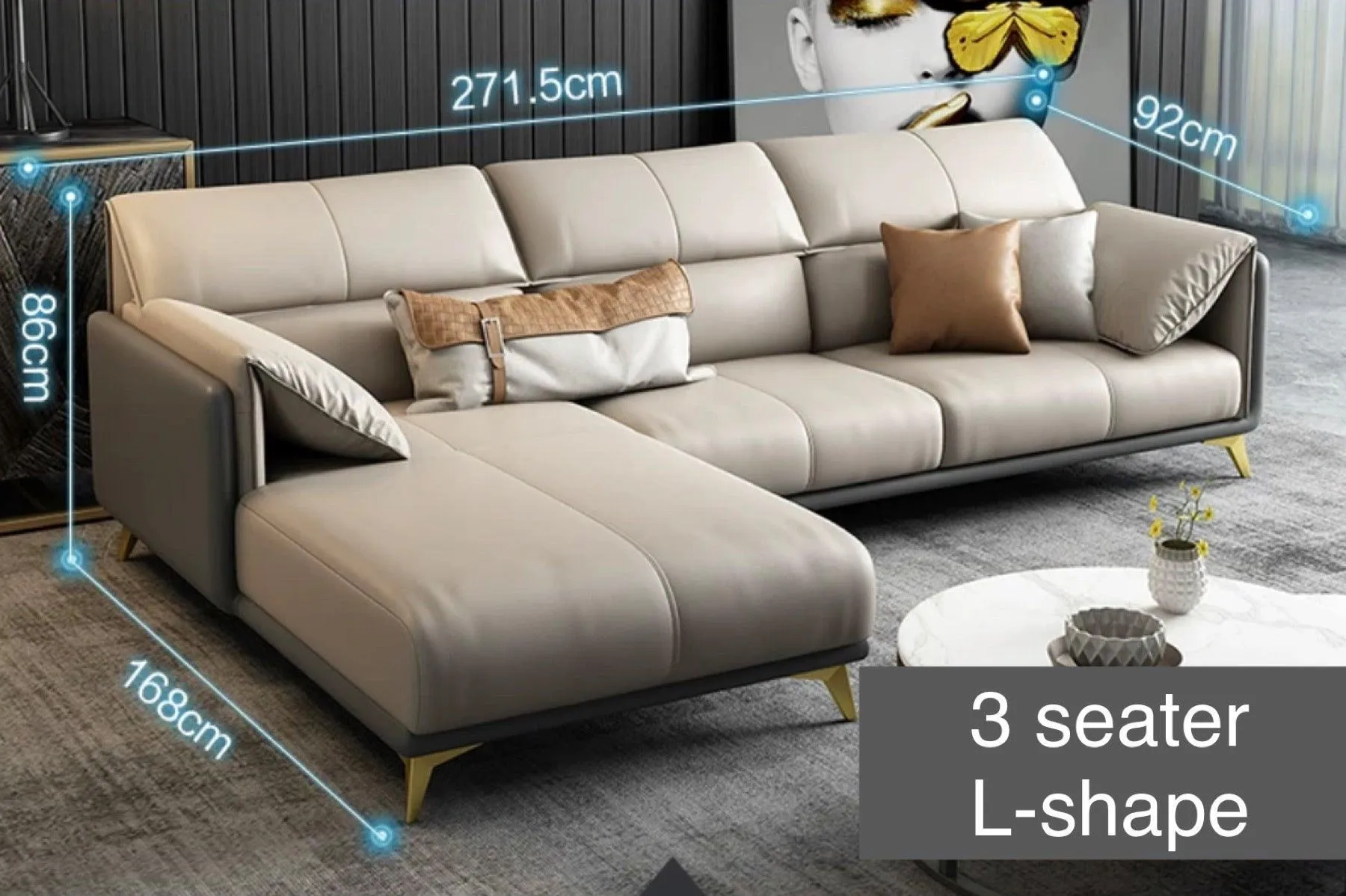 Caston Sectional Leather Sofa