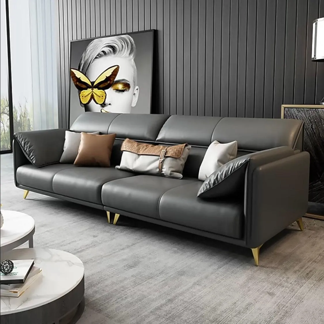 Caston Sectional Leather Sofa