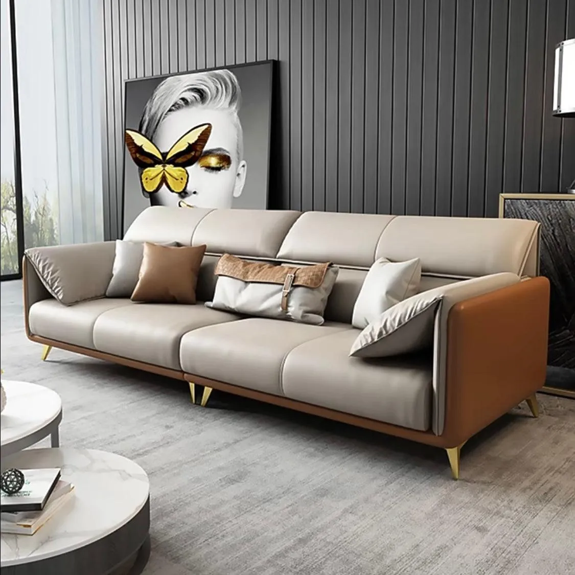 Caston Sectional Leather Sofa