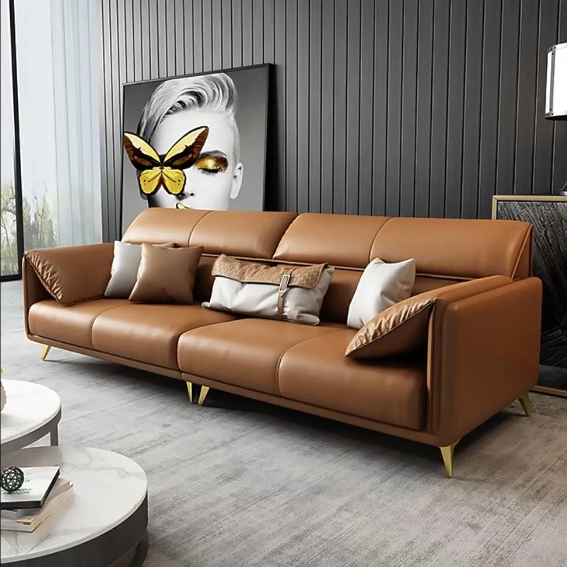 Caston Sectional Leather Sofa