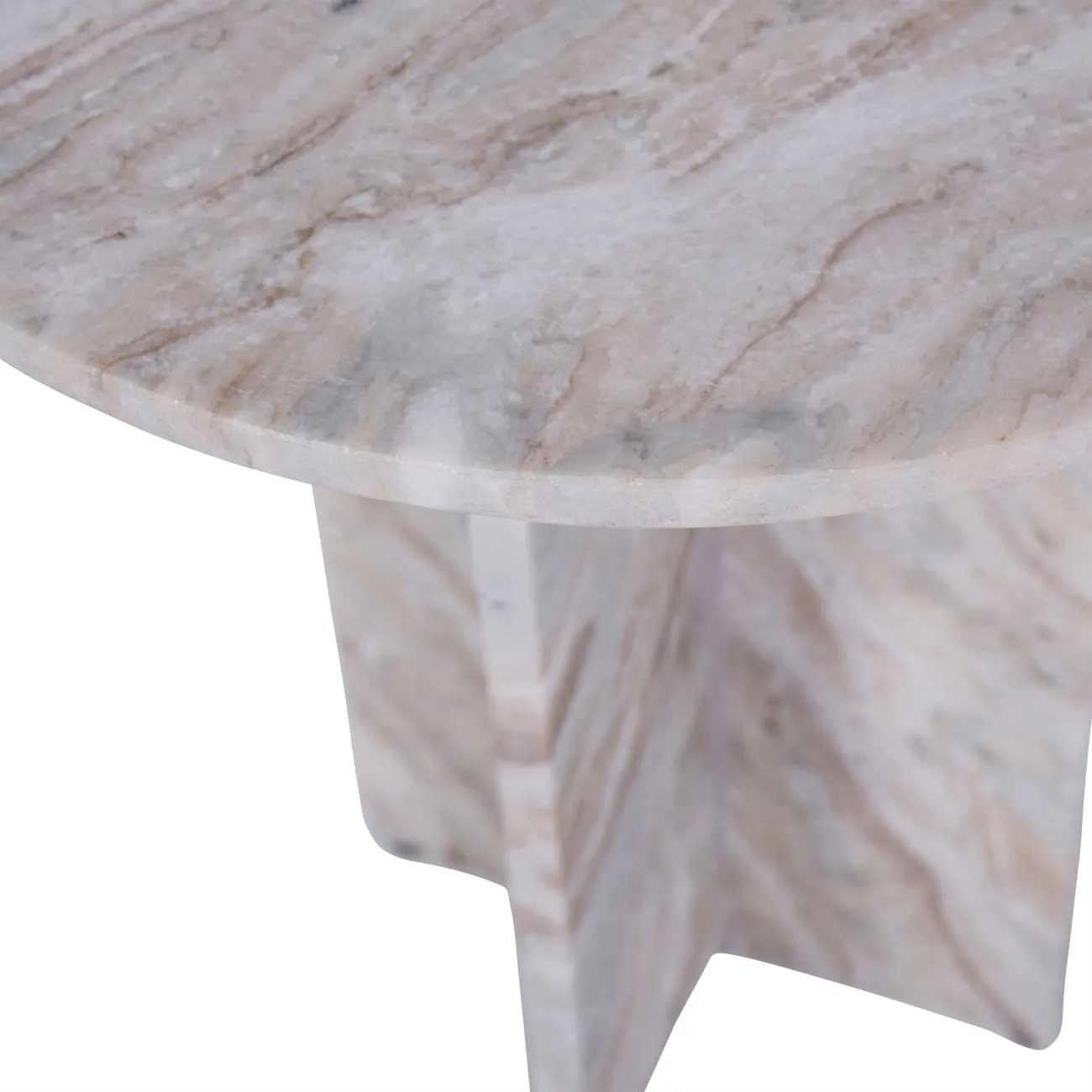 Cavallo Brown Marble Side Table