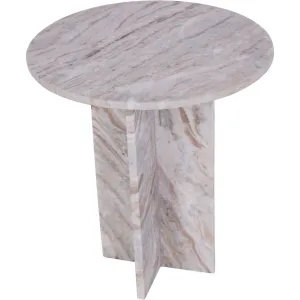 Cavallo Brown Marble Side Table