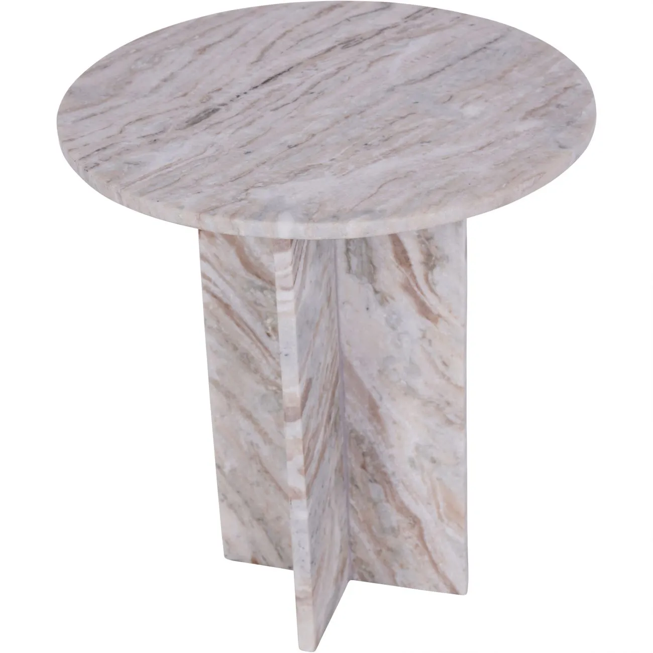 Cavallo Brown Marble Side Table