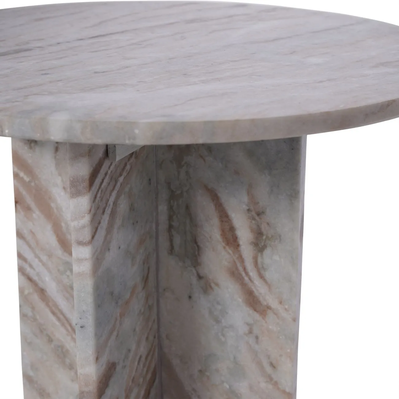 Cavallo Brown Marble Side Table