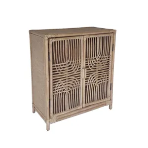 Drake Rattan Double Door Chest Antique Grey