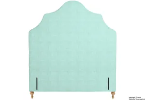 Elizabeth Floor Standing Headboard On Turned Wooden Legs - Sky Duck Egg Blue