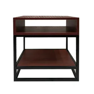 Ellie Side Table with Top Box & Shelf