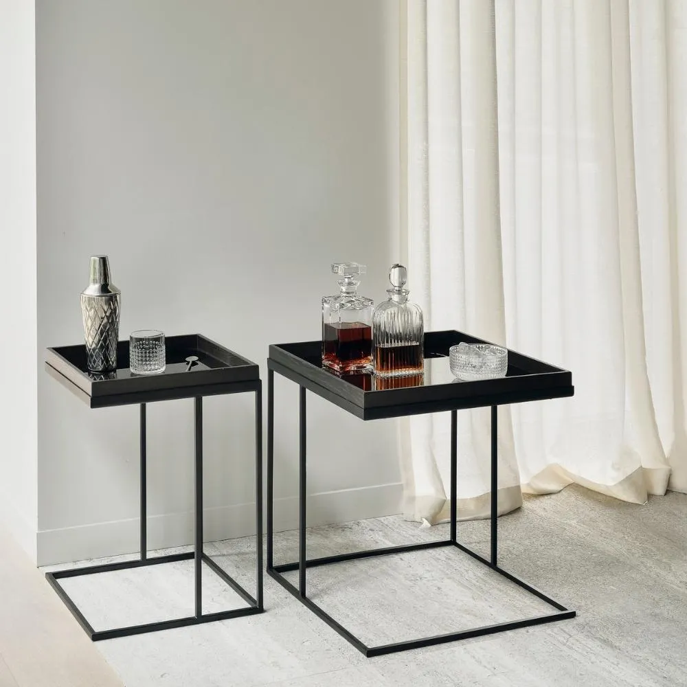 Ethnicraft - Tray Side Table - Square  - Black L