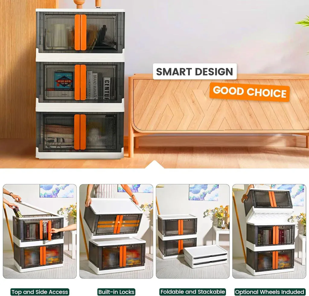 Foldable Transparent  Cupboard for Storage Organizer