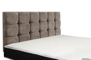 Grace Mila Buttoned 3 Tier Headboard - Coffee