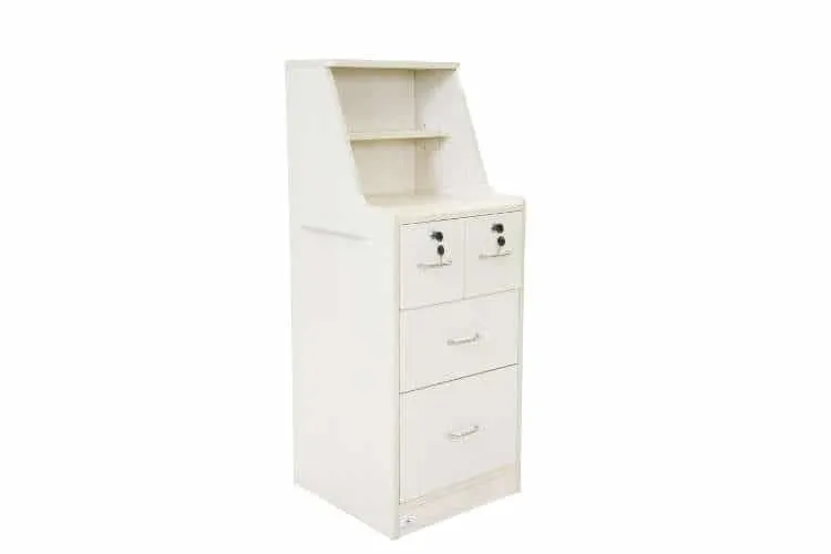 Secure Hutch Cabinet with Lockable Drawer - Stylish Storage Solution for Home or Office