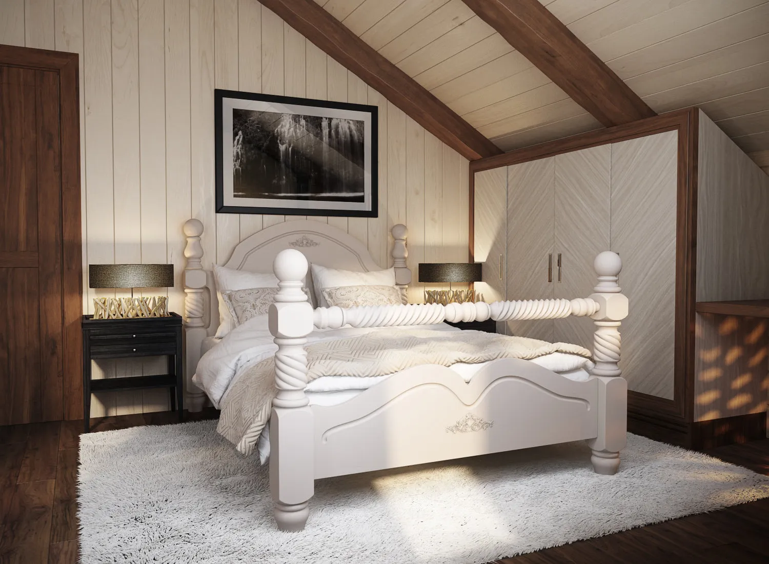 Illington Wooden Bed Frame - Custom