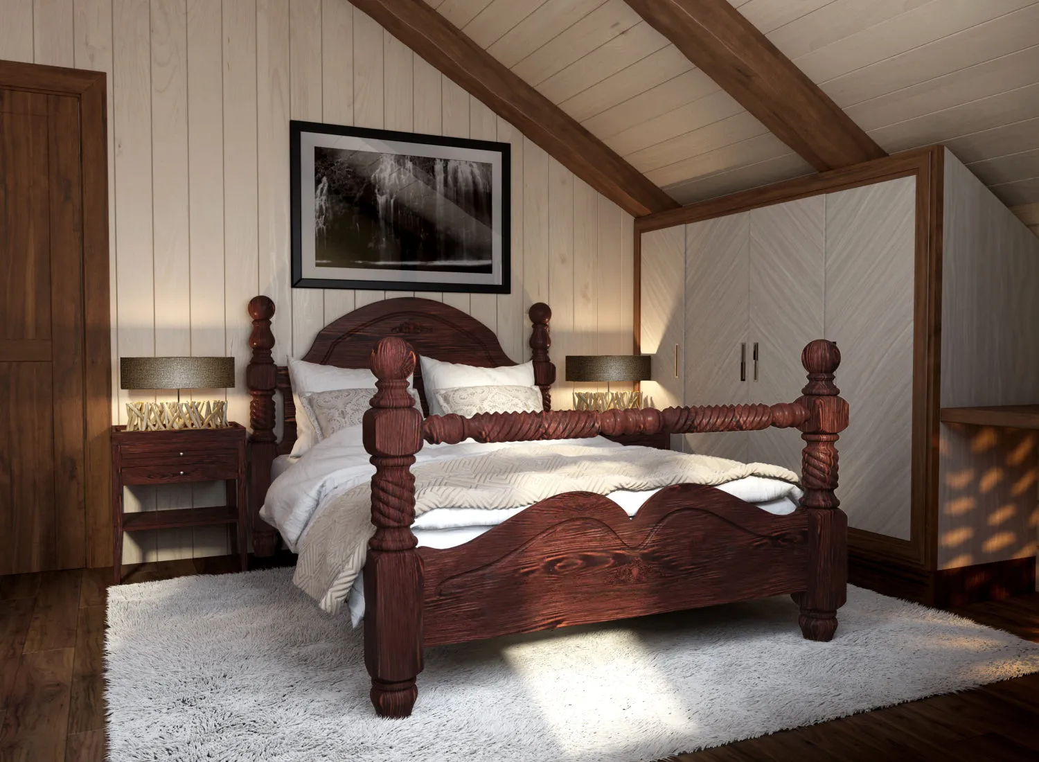 Illington Wooden Bed Frame - Custom