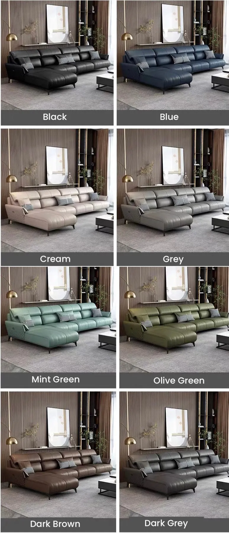 Lawry Leather Sectional Sofa