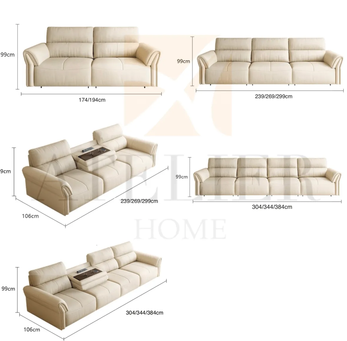 Maca Electric Leather Sofa Bed