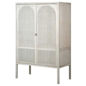 Marco White Wash Rattan Double Wardrobe