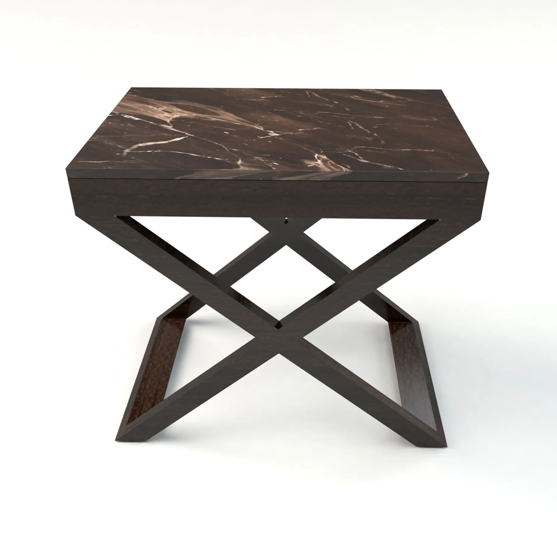 Metro Emperador Marble Top Side Table