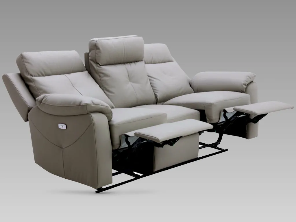 Milano Full Leather Three Seat Powered Sofas