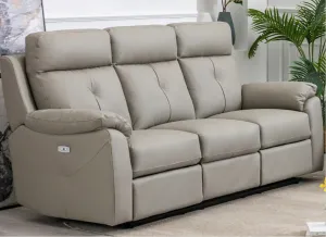 Milano Full Leather Three Seat Powered Sofas