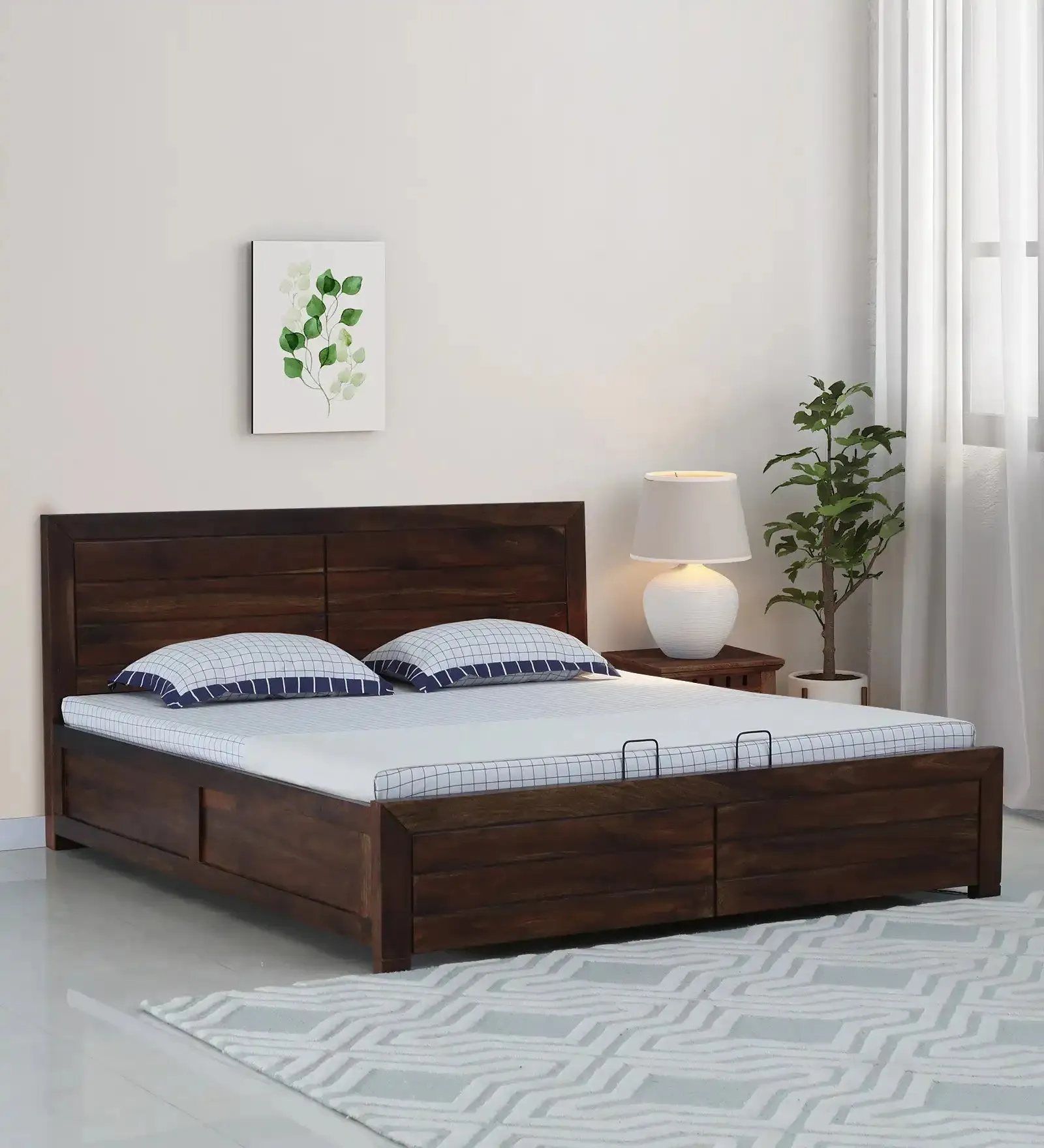 Moscow Indian Rosewood Hydraulic Storage Beds