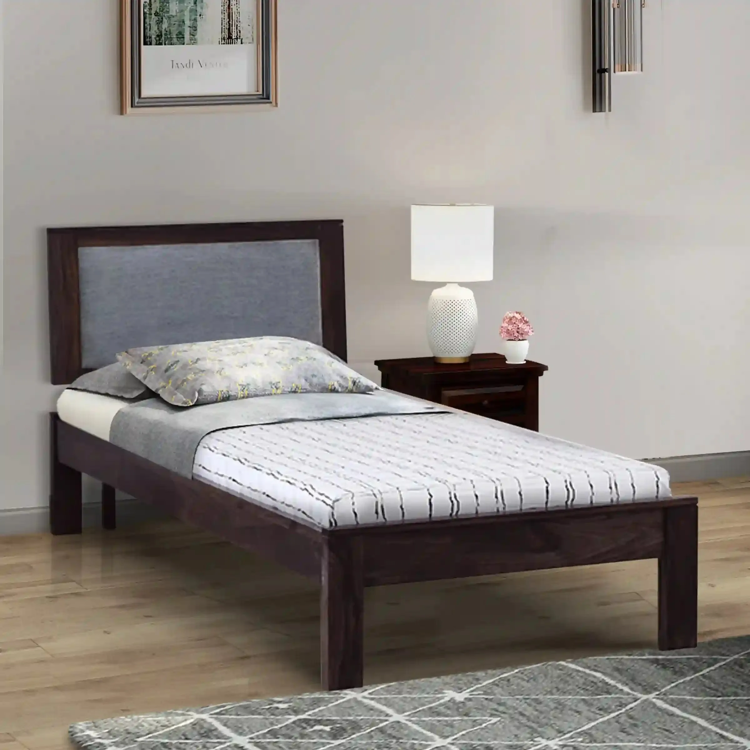 Mukund Sheesham Wood Single Beds