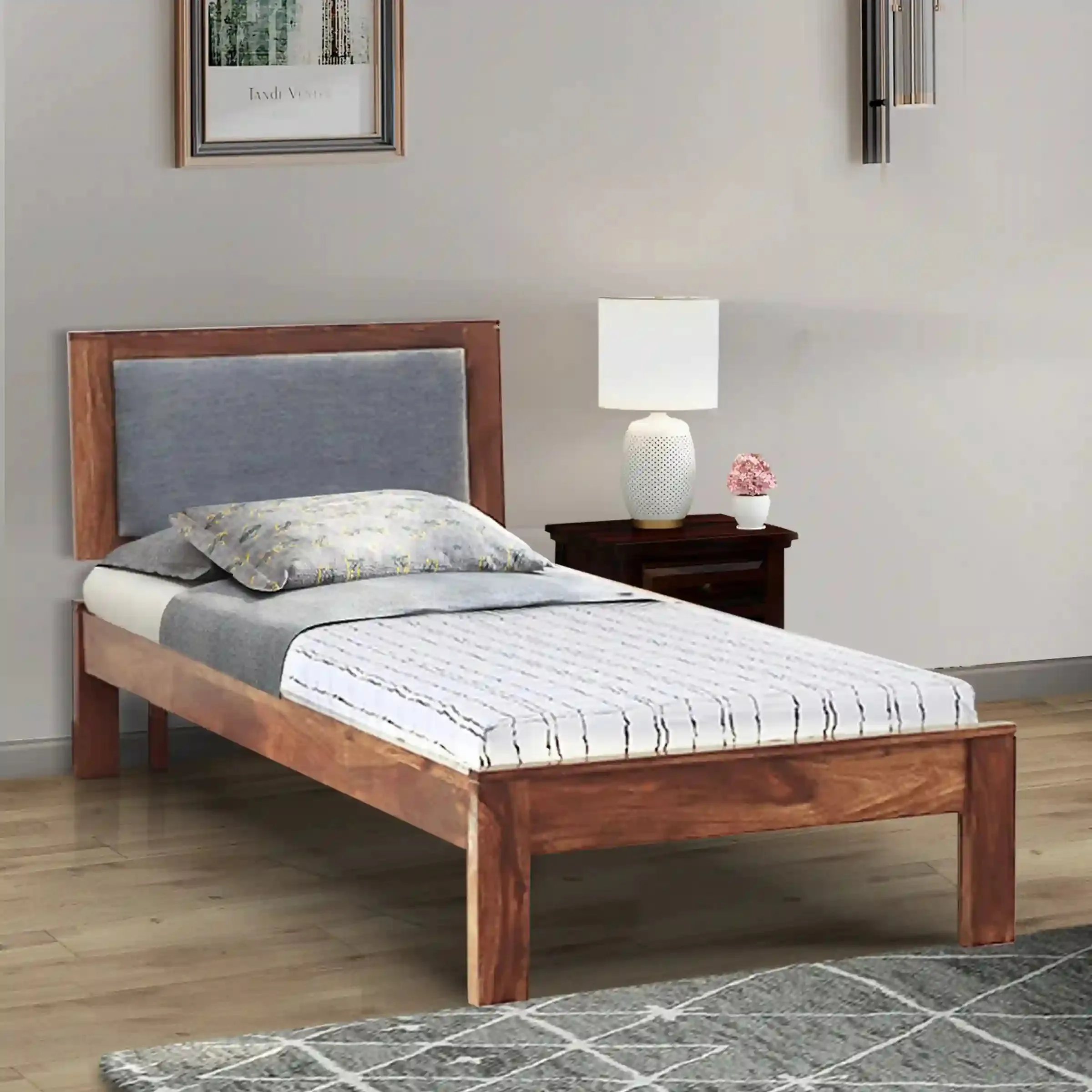 Mukund Sheesham Wood Single Beds