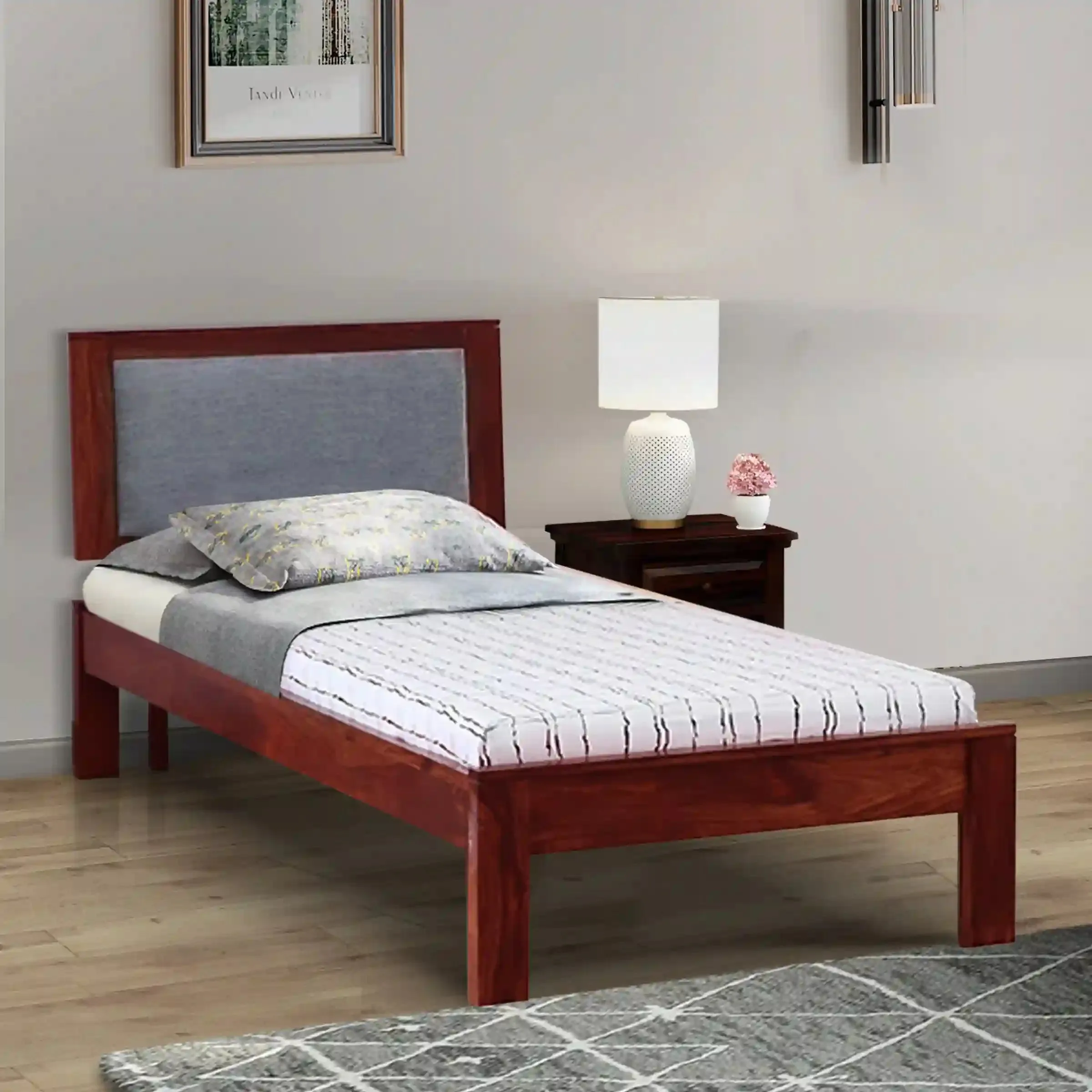 Mukund Sheesham Wood Single Beds