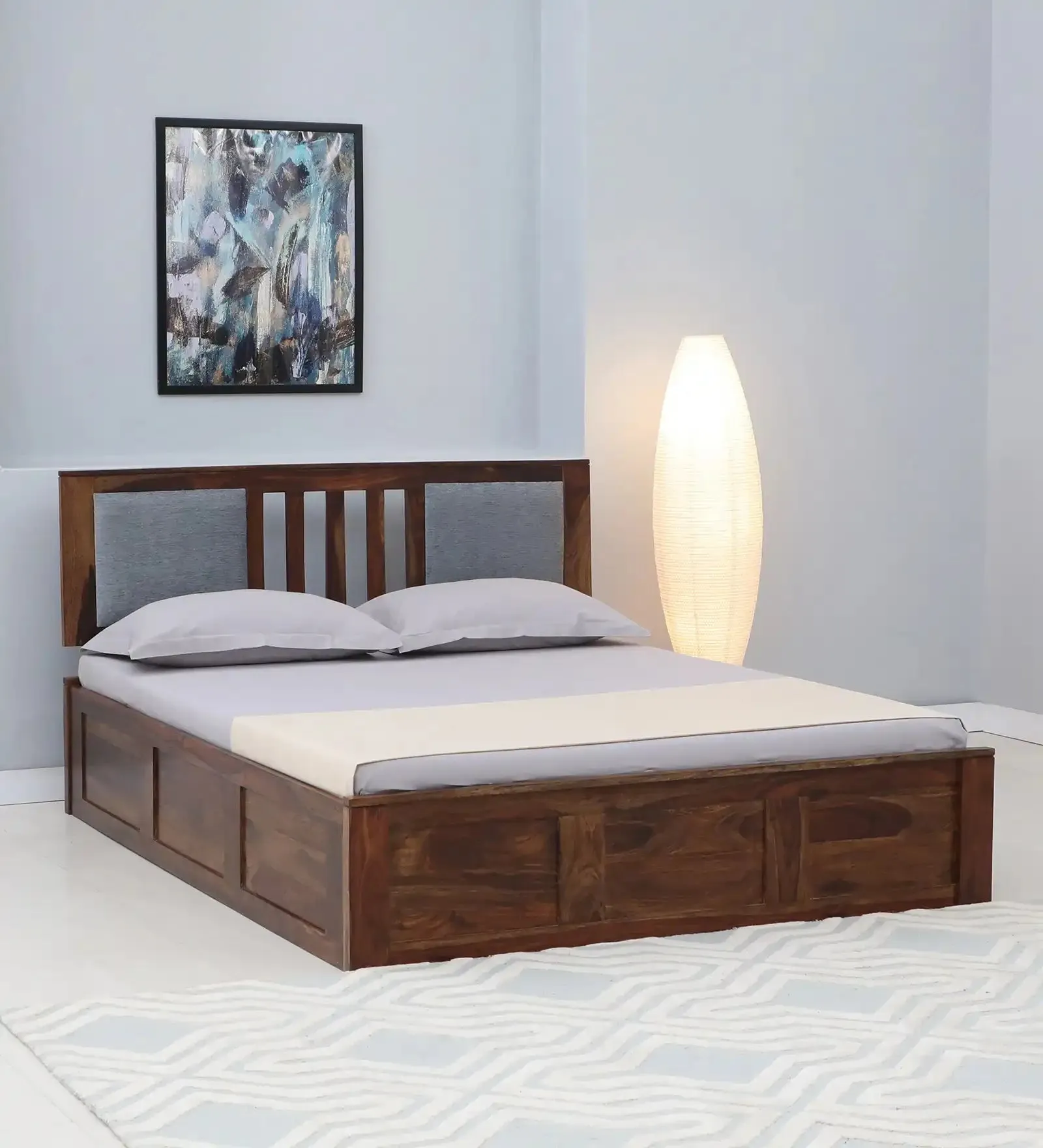 Mukund Sheesham Wood Storage Beds