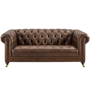 Naseby 3 Seater Leather Chesterfield Sofa