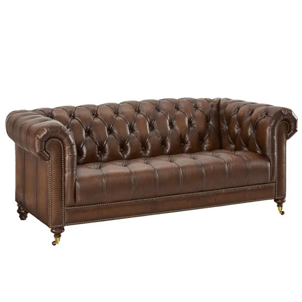 Naseby 3 Seater Leather Chesterfield Sofa