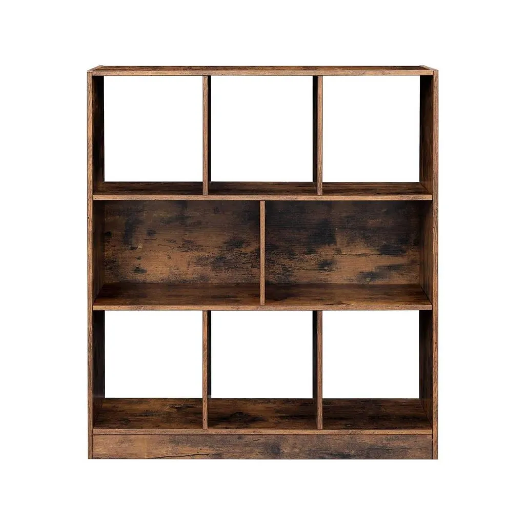 Open Shelves Wooden Bookcase