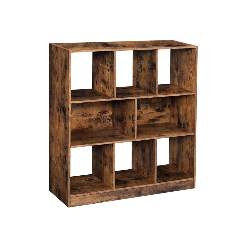 Open Shelves Wooden Bookcase