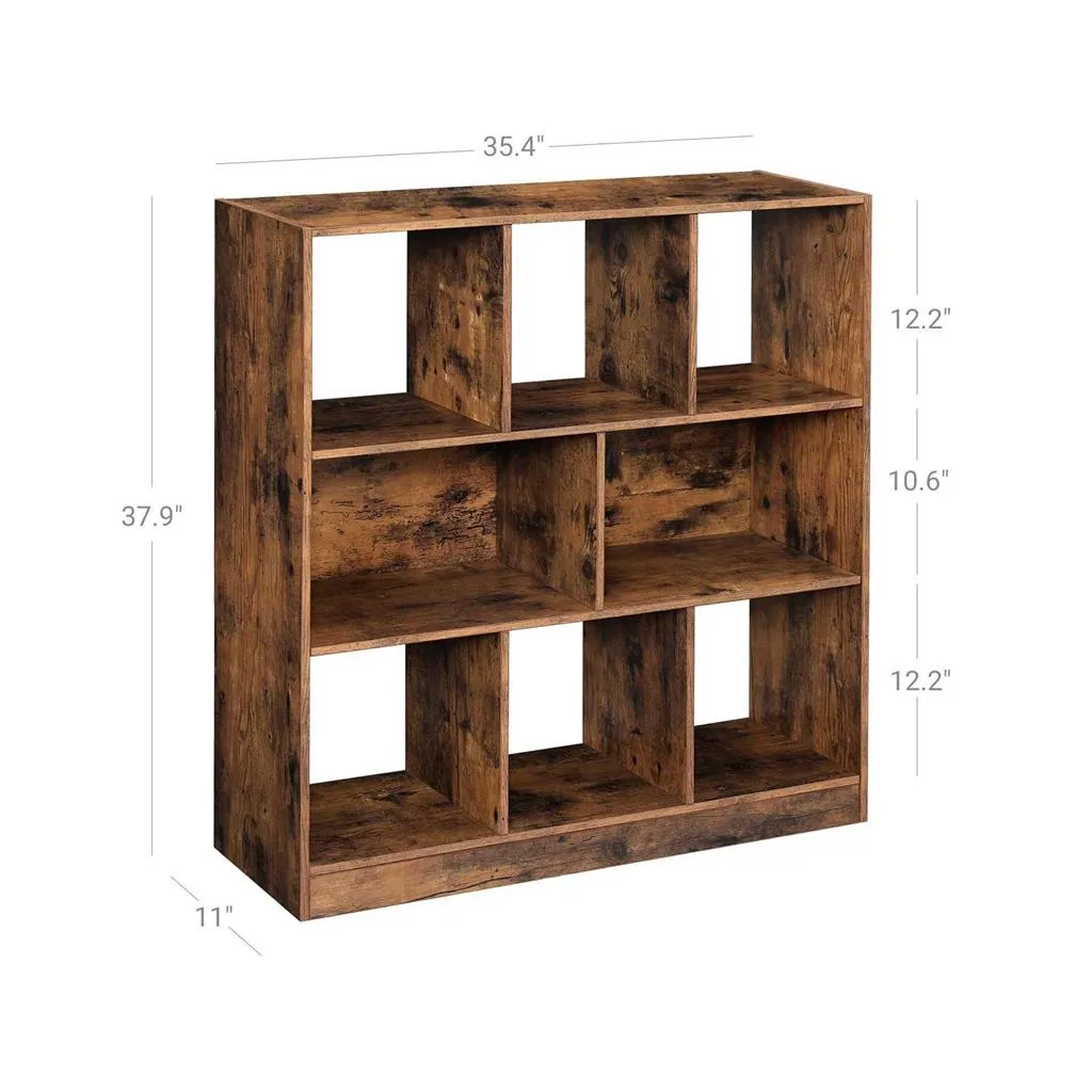 Open Shelves Wooden Bookcase