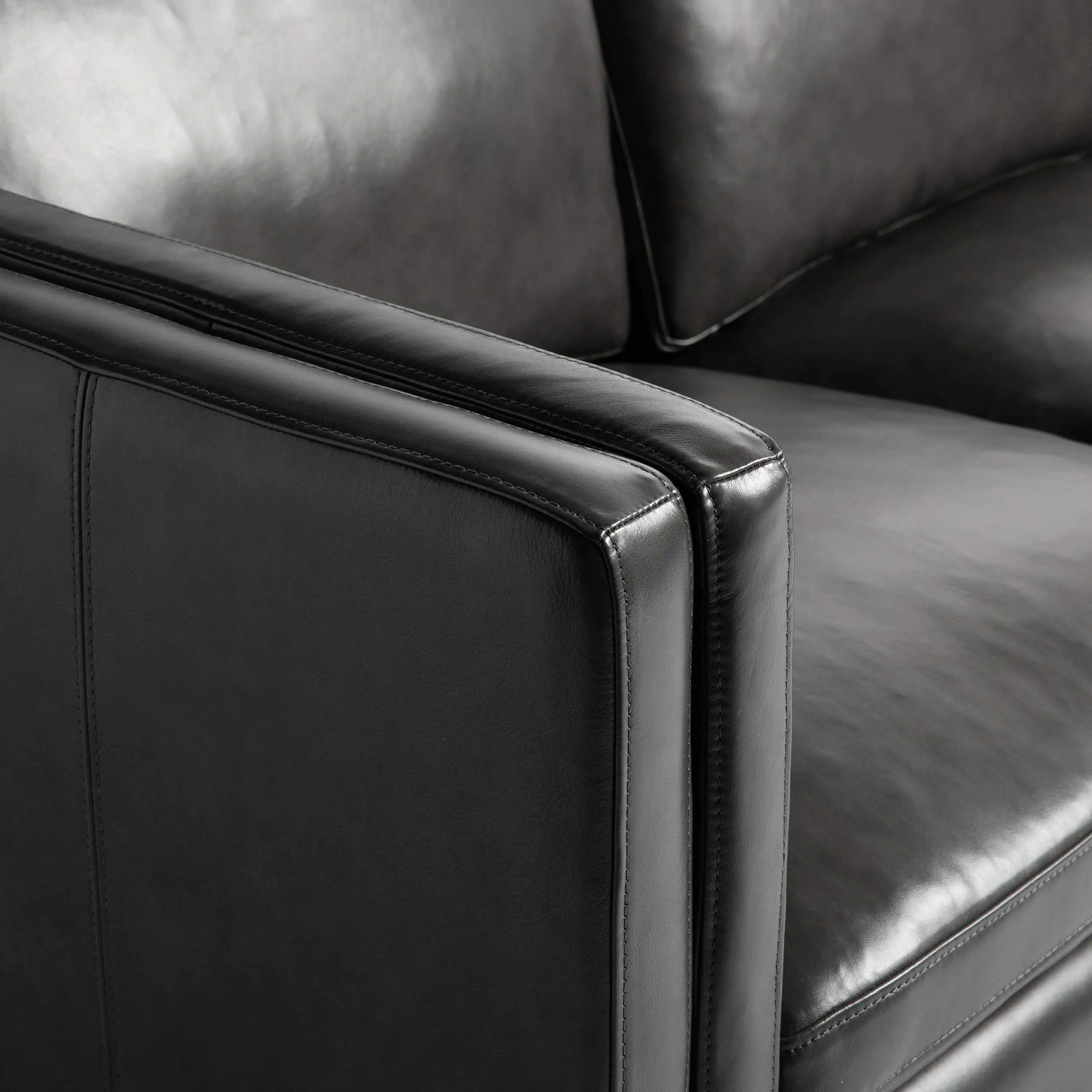 Richmond, Sofa, Brentwood Charcoal Leather