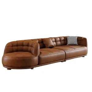 Rickford Revolving Swivel Chair Leather Sofa