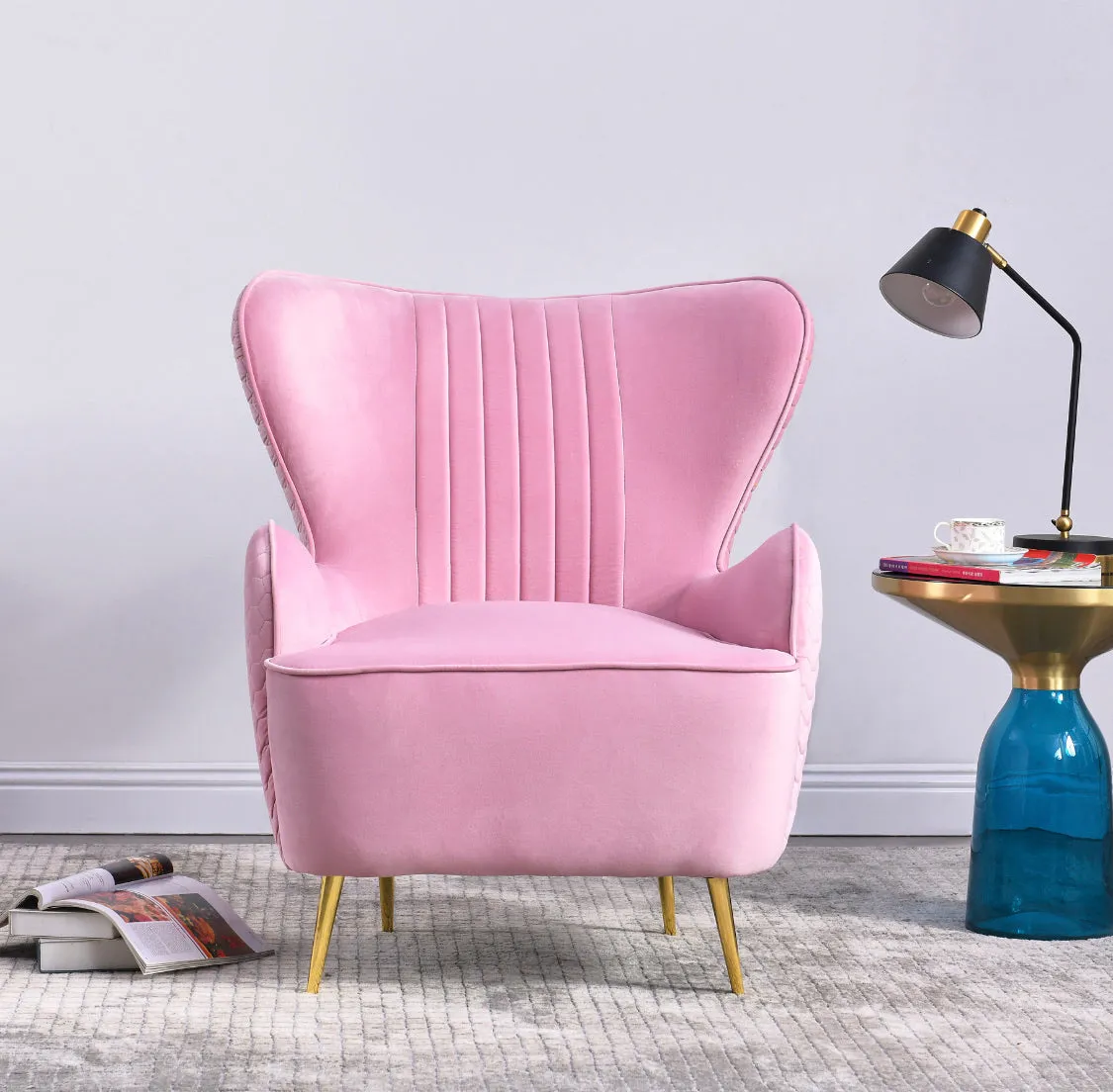 Rubeza Leo Lottie Collection Armchair - Taffy Pink