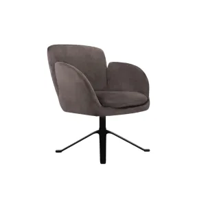 Voss Dark Grey Swivel Armchair